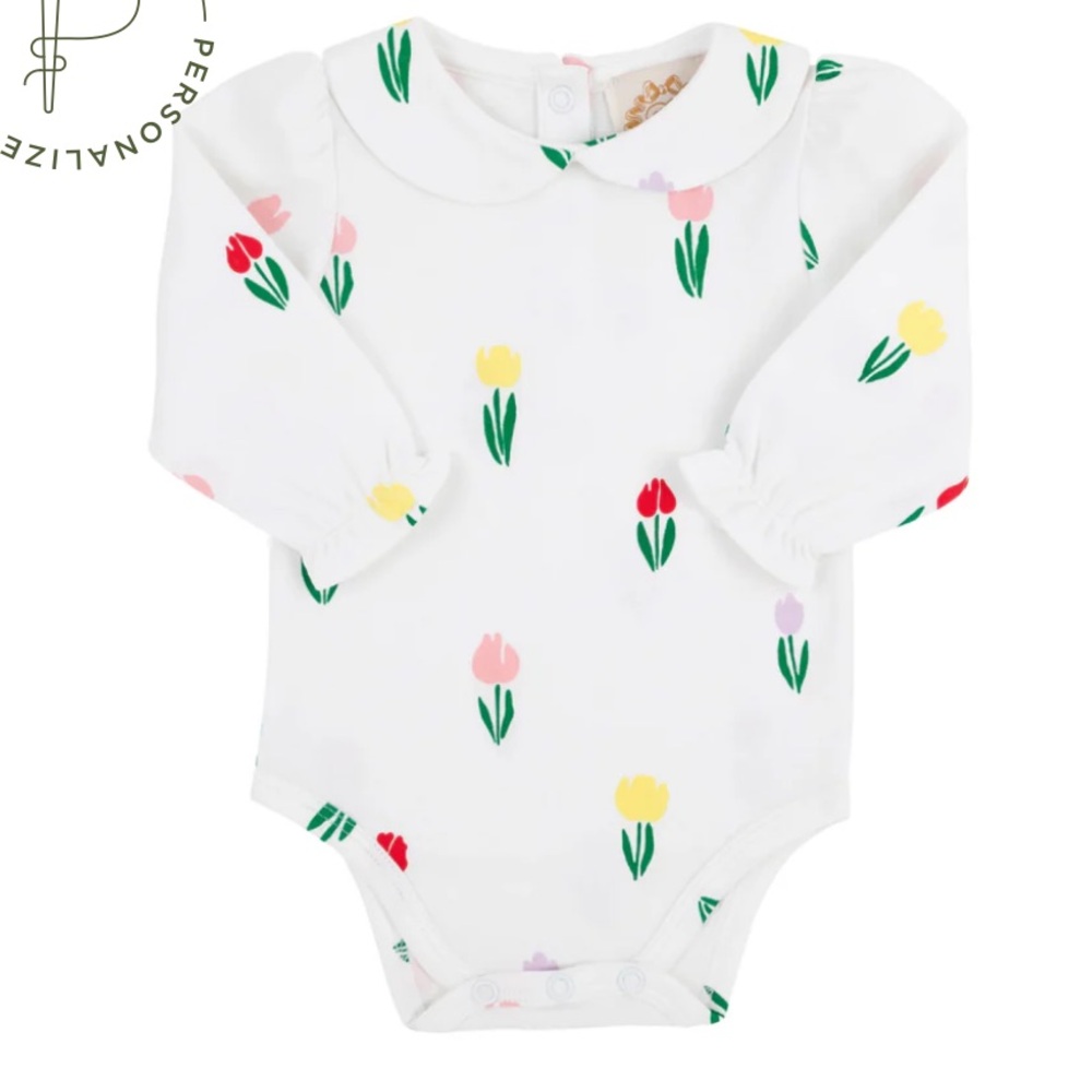 THE BEAUFORT BONNET COMPANY MAUDE’S PETER PAN COLLAR ONESIE